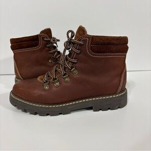 Brown Leather Ankle Boots